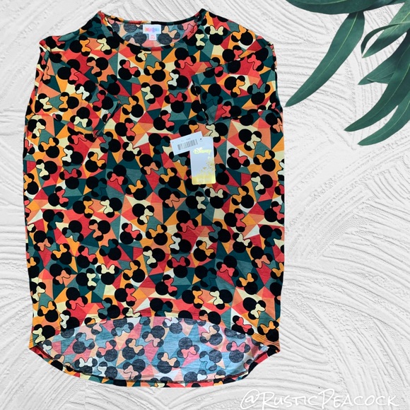 LULAROE DISNEY MULTICOLOR MINNIE MOUSE OVERSIZED WOMEN'S HIGH LOW TUNIC TOP - Picture 6 of 8